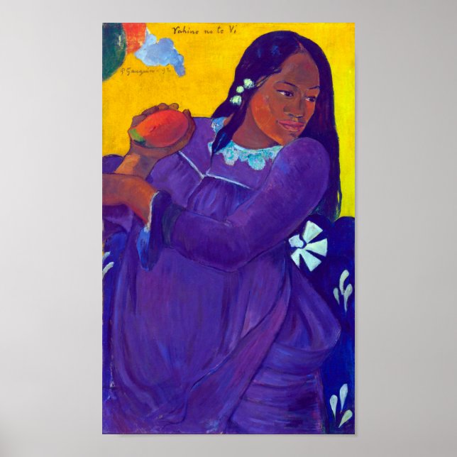 Poster Mulher com manga, Gauguin (Frente)