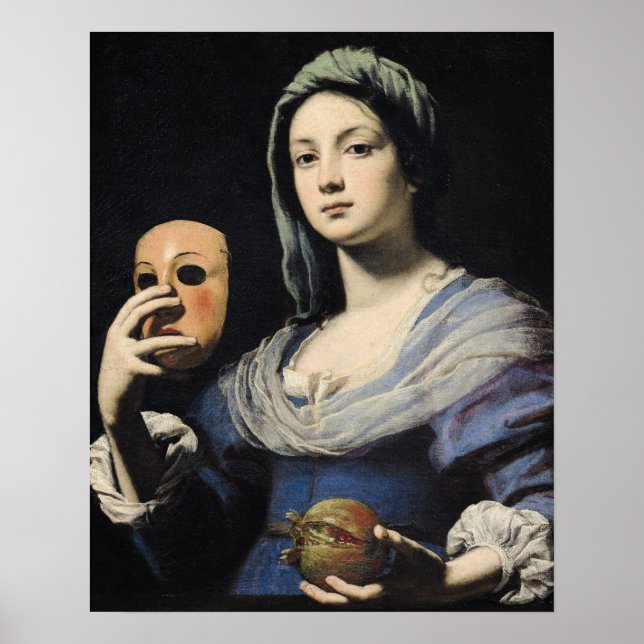 Pôster Mulher com máscara (Frente)