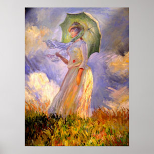 Poster Mulher com o parasol que enfrenta à esquerda - o