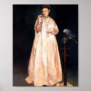 Poster Mulher com papagaio de Édouard Manet