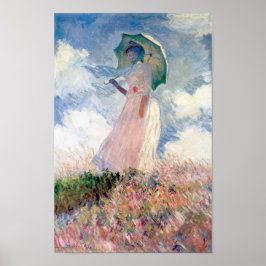 Poster Mulher com Parasol, Claude Monet, 1886