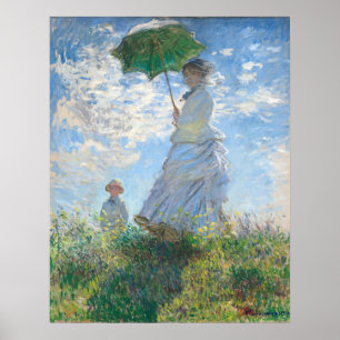 Poster Mulher com Parasol - Claude Monet Fine Art