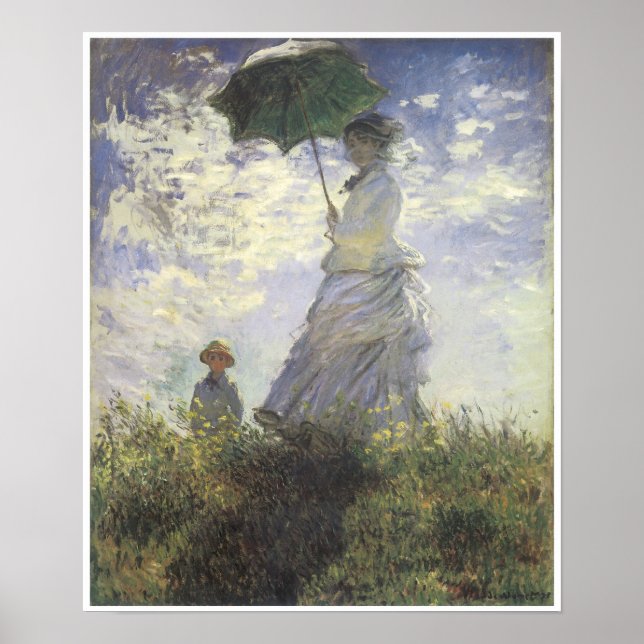 Pôster Mulher Com Parasol - Madame Monet E Seu Filho (Frente)