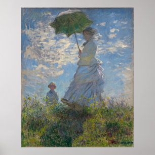Poster Mulher com Parasol por Claude Monet