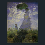 Pôster Mulher com Parasol por Claude Monet, Vintage Art<br><div class="desc">O Stroll, Camille Monet e o Seu Filho Jean (Mulher com Parasol) (1875), de Claude Monet, é uma pintura de retrato impressionista de família de artes plásticas. Uma mãe caminhando com seu filho num campo ou num campo de primavera. Ela está segurando um guarda-chuva solar e vestindo um belo vestido...</div>