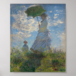 Poster Mulher com Parasol por Monet
