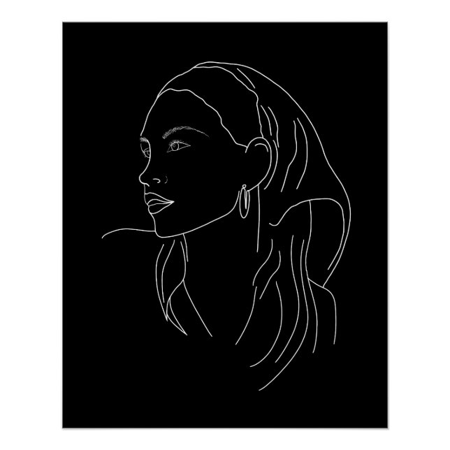 Pôster Mulher com Scarf (Frente)