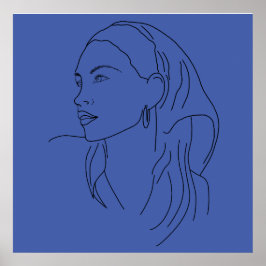 Poster Mulher com Scarf