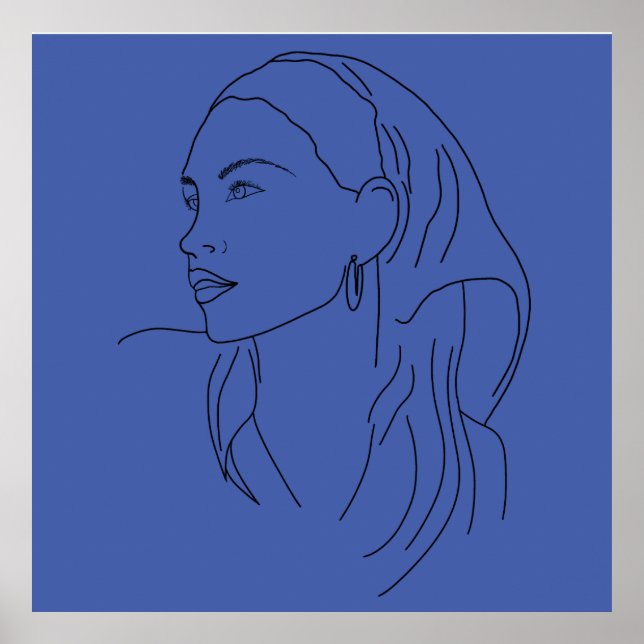 Poster Mulher com Scarf (Frente)