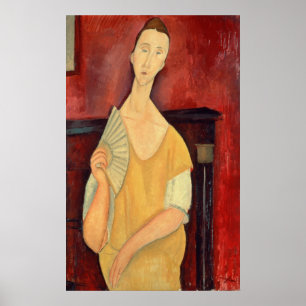 Pôster Mulher com um fã 1919