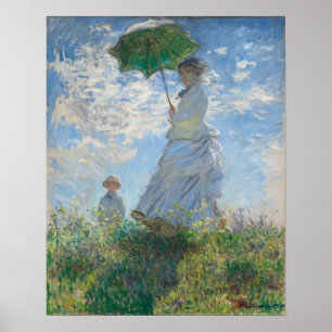 Poster Mulher com um Guarda-Chuva (1875) Claude Monet