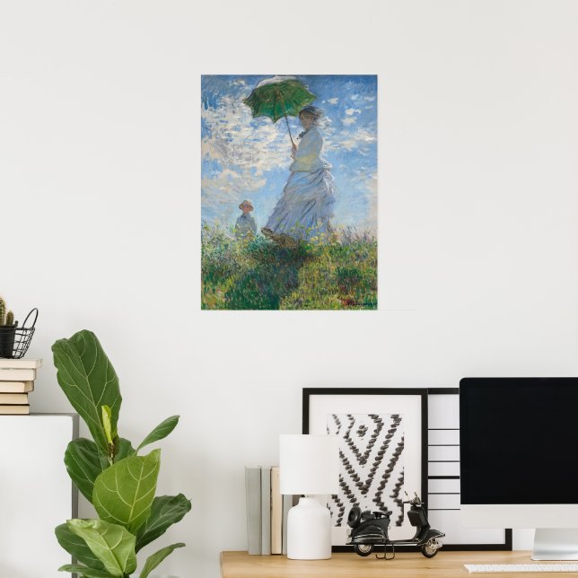 Poster Mulher com um Guarda-Sol de Claude Monet (Escritório em casa)