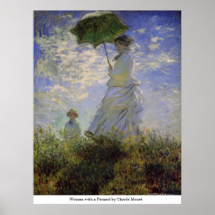 Poster Mulher com um parasol por Claude Monet