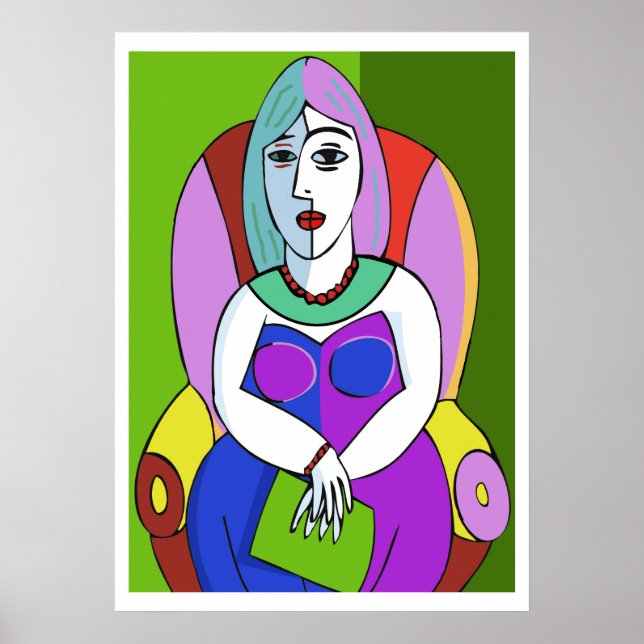 Poster Mulher Com Um Tablet (Frente)