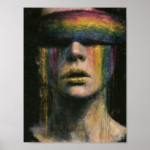 Mulher com Venda de Chuva de Cores