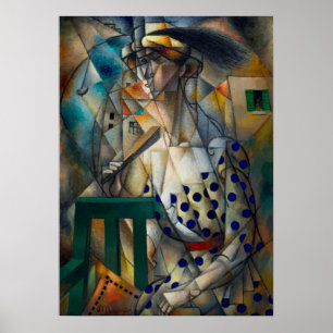 Poster Mulher com ventilador por Jean Metzinger