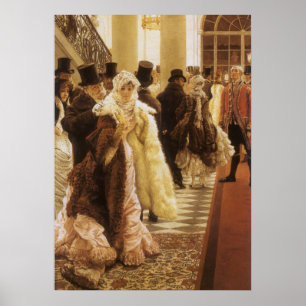 Pôster Mulher da forma por Tissot, arte do Victorian do