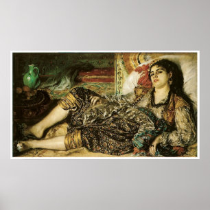 Poster Mulher de Argel Pierre-Aguste 1870 Renoir