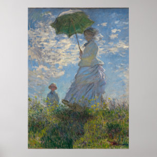 Poster Mulher de Claude Monet com Parasol (The Stroll)