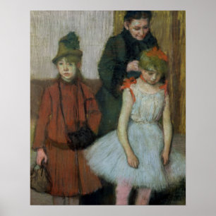 Pôster Mulher de Edgar Degas   com duas meninas