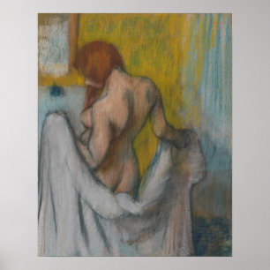 Pôster Mulher de Edgar Degas   com uma toalha