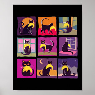 Poster Mulher De Gato Engraçada E Sem Frio Com Cabelo De 