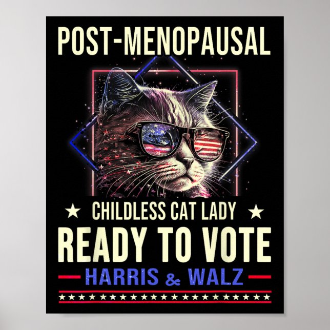 Poster Mulher De Gato Sem Menopausa poste Pronta Para Vot (Frente)