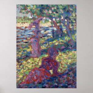 Pôster Mulher de Georges Seurat em um parque