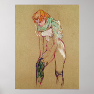 Pôster Mulher de Henri de Toulouse-Lautrec que levanta