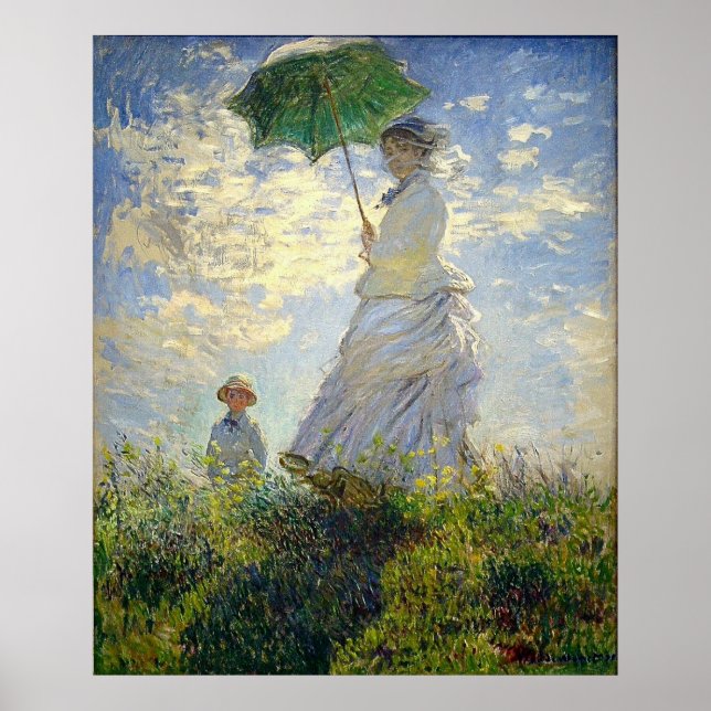 Poster Mulher de Monet com Parasol (O Rolo/Caminho) (Frente)