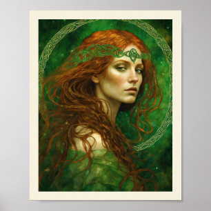 Poster Mulher de Nó Celta Verde Rua Patrick