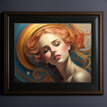 Poster Mulher de pintura azul-lacrimogênea<br><div class="desc">Pintura de cor azul-de-rosa de uma mulher A proporção largura/altura é de 5:4. Ele foi projetado para ser impresso como 5"×4",  10"x8" ou 20"×16"</div>