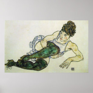 Poster Mulher de reclinação, Egon Schiele 24W x 15H