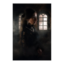 Mulher de Renda Gótica Quarto Névoa Pedra