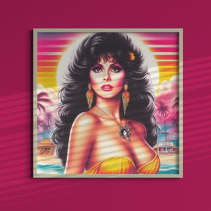 Poster Mulher de Verão dos anos 80