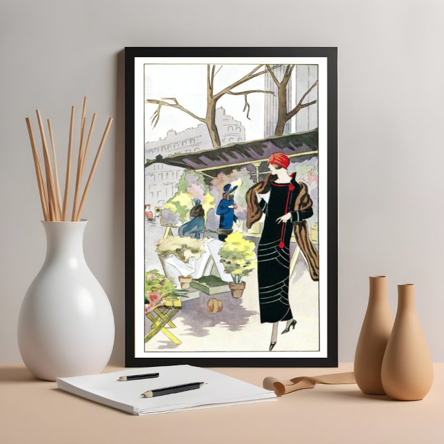 Poster Mulher de vestido preto (1924) (Criador carregado)