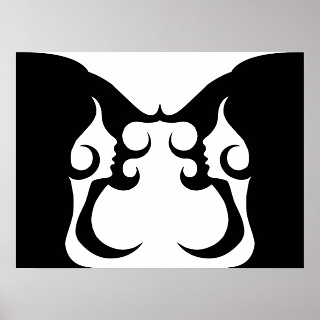 Poster Mulher Deco Refletida (Frente)