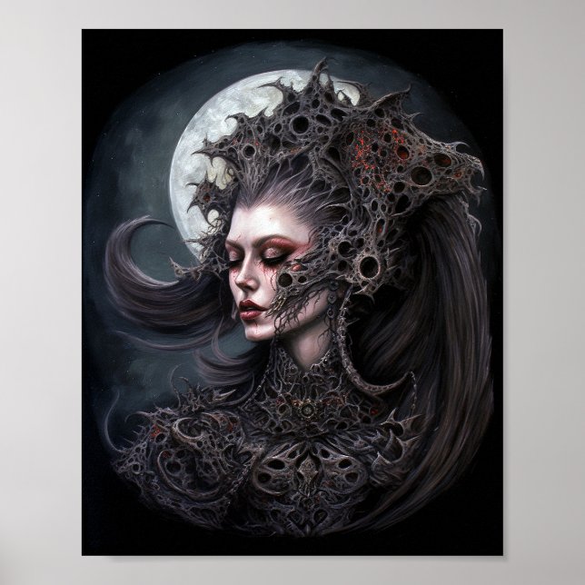 Poster Mulher demônio: Rainha Dark Fantasy Art (Frente)