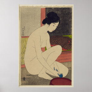 Poster Mulher depois de Bath - Reimpressão de Arte Vinta