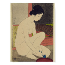 Mulher depois de Bath - Reimpressão de Arte Vintag
