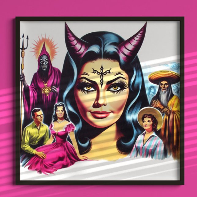 Poster Mulher Diabo Vintage (Criador carregado)