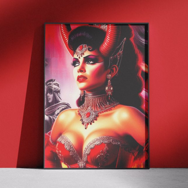 Poster Mulher Diabólica Vintage (Criador carregado)