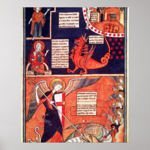 Poster Mulher do apocalipse que está sendo atacado pelo