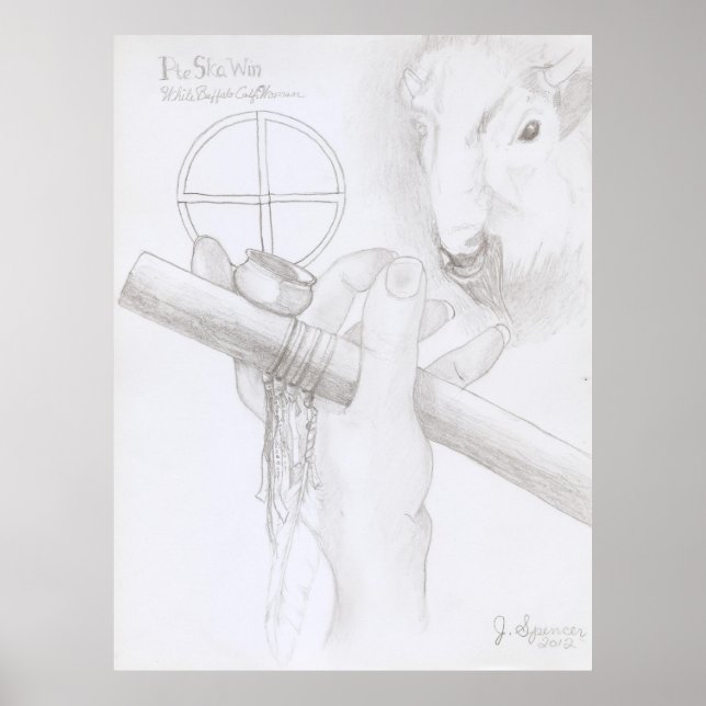 Pôster Mulher do Búfalo Branco (Frente)