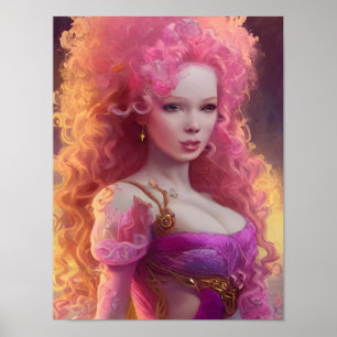 Poster Mulher do Cabelo Grande