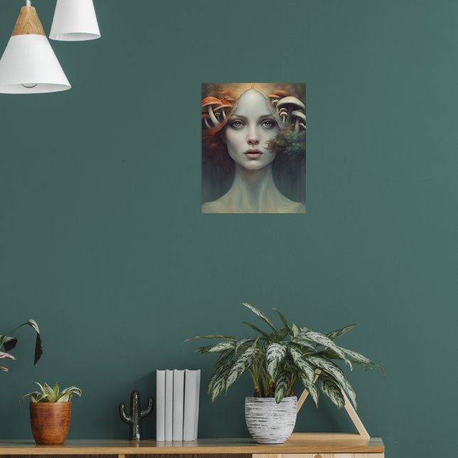 Poster Mulher do Cogumelo de outono (Sala de Estar 1)