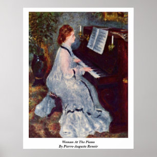 Poster Mulher Do Piano De Pierre-Auguste Renoir