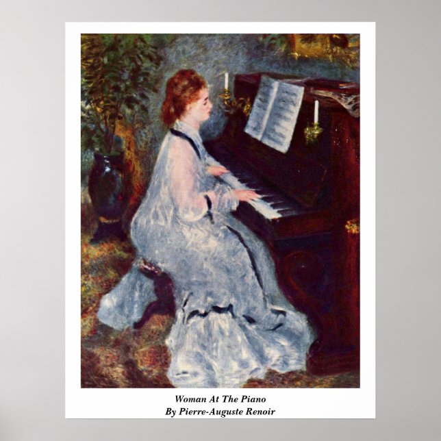 Poster Mulher Do Piano De Pierre-Auguste Renoir (Frente)