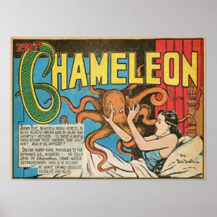 Poster Mulher Dormente Atacada Por Octopus