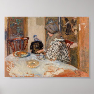 Poster Mulher e Cachorro à Mesa Paul Bonnard